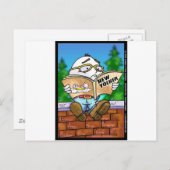 Hat der New Yorker Humpty Dumpty getötet? Cartoon  Postkarte (Vorne/Hinten)