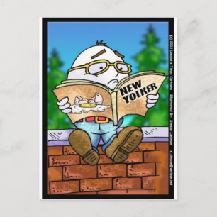 Hat der New Yorker Humpty Dumpty getötet? Cartoon  Postkarte