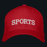 Hat, der SPORTS sagt Bestickte Baseballkappe<br><div class="desc">Das ist der perfekte Hut für Liebhaber und Sportler.  Es ist perfekt für die Superfans oder Sportanalphabeten.

Hut,  Spaß; Sarkasmus sarkastisch</div>