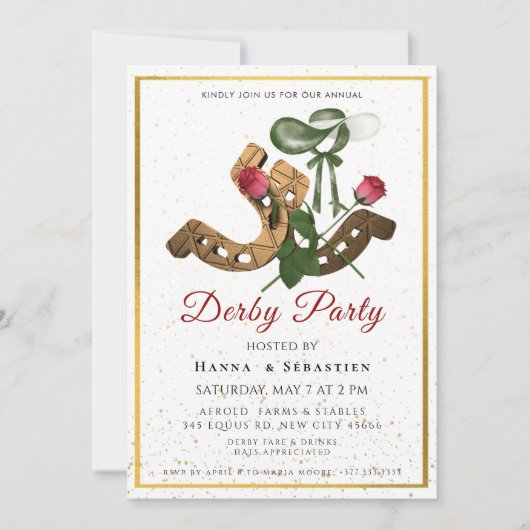 Hat Derby Party Invitation Einladung (Vorderseite)