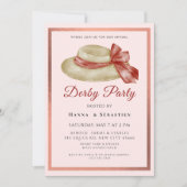 Hat Derby Party Invitation Einladung (Vorderseite)