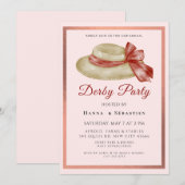 Hat Derby Party Invitation Einladung (Vorne/Hinten)