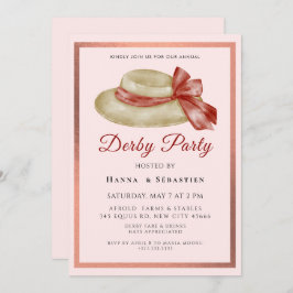 Hat Derby Party Invitation Einladung