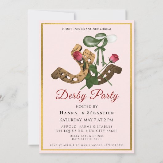 Hat Derby Party Invitation Einladung (Vorderseite)