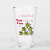 Hat die Schuss Zeit für eine BiercovID-Impfung Glas (Rückseite)