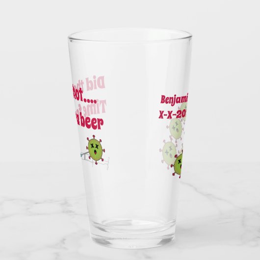 Hat die Schuss Zeit für eine BiercovID-Impfung Glas (Links)