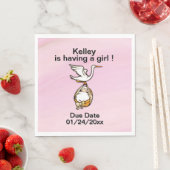 Hat ein Baby mit Date Girl Serviette (Beispiel)