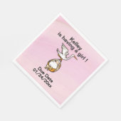 Hat ein Baby mit Date Girl Serviette (Ecke)