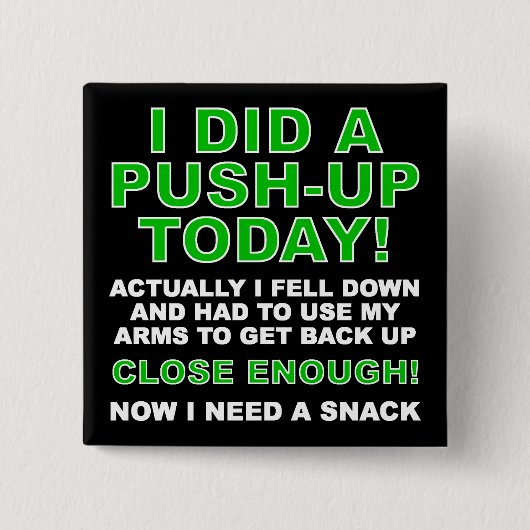 Hat ein Push-Up-Funny-Button-Abzeichen-Anstecker Button (Vorderseite)