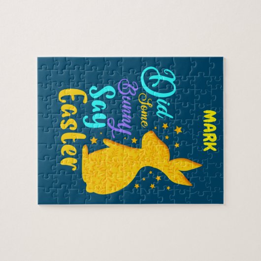 "HAT EINIGE BUNNY SAY EASTER " PUZZLE PERSONALISIE (Horizontal)
