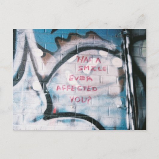 Hat es ein Lächeln? Postkarte (Vorderseite)