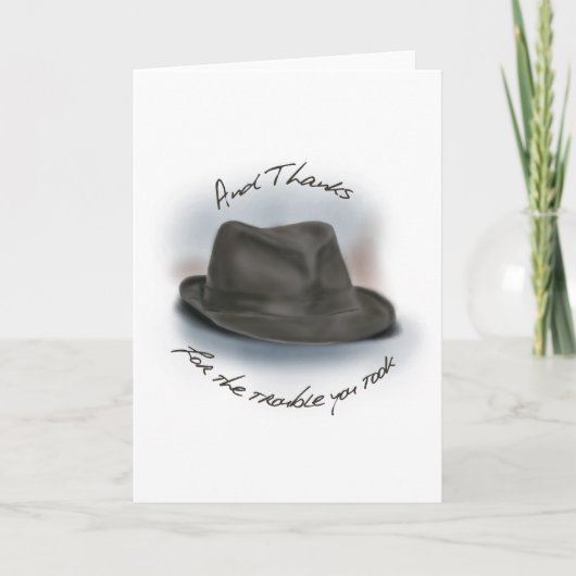 Hat für Leonard 1 Dankeskarte (Vorderseite)