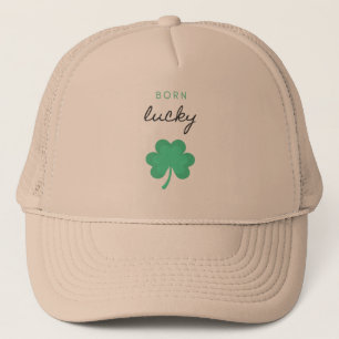 HAT "GEBOREN LUCKY KLEEBLATT" TRUCKERKAPPE