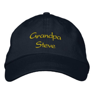Hat - Grandpa with Name Bestickte Baseballkappe