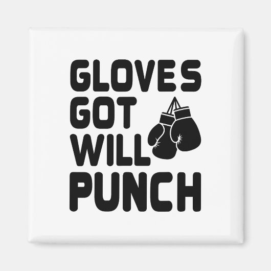 Hat Handschuhe, wird Boxer Sport Kraft Gym schlage Magnet (Vorne)