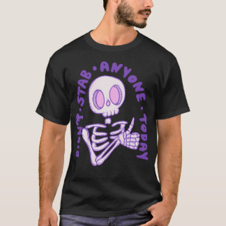 Hat heute niemanden gestört - das Skelett auf den T-Shirt