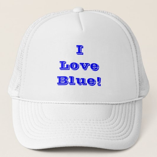 Hat I Liebe Blue Truckerkappe (Vorderseite)
