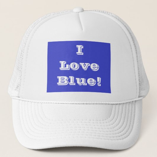 Hat I Liebe Blue Truckerkappe (Vorderseite)