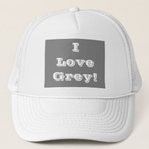 Hat I Liebe Grau Truckerkappe