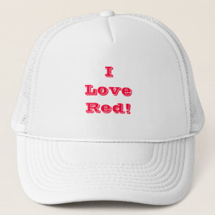 Hat I Liebe Red Truckerkappe