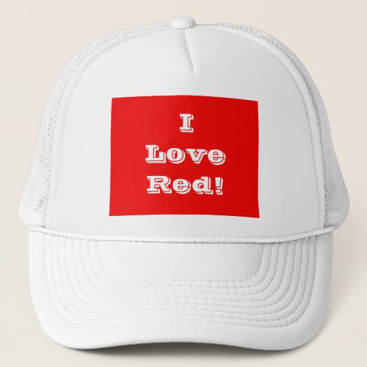 Hat I Liebe Red Truckerkappe (Vorderseite)