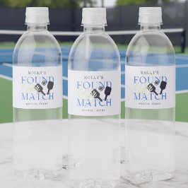 Hat ihre Partnerin gefunden Pickleball Sportliche Wasserflaschenetikett