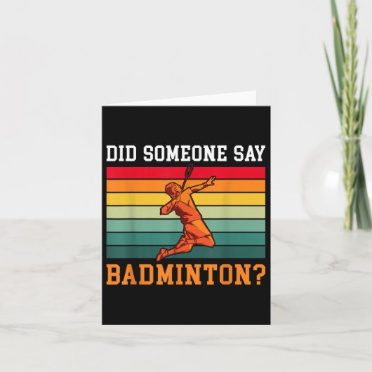 Hat jemand Badminton gesagt? Karte (Vorderseite)
