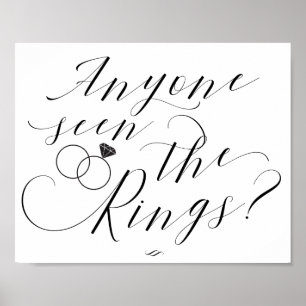 Hat jemand das Rings Processional Hochzeitsschild Poster