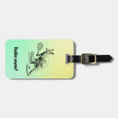 Hat jemand eine Verdoppelt? Kangaroo Tennis Player Gepäckanhänger (Vorderseite horizontal)