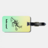 Hat jemand eine Verdoppelt? Kangaroo Tennis Player Gepäckanhänger (Rückseite horizontal)