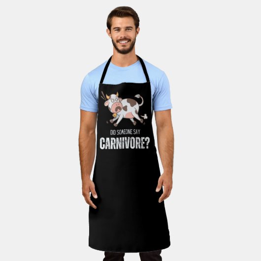 Hat jemand gesagt, Carnivore Funny Meat Lover Schürze (Getragen)