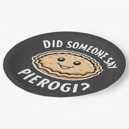 Hat jemand gesagt, Pierogi Polnisch Gericht? Pappteller (Schrägansicht)