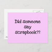 Hat jemand gesagt, Scrapbook Tshirts und Geschenke Postkarte (Vorne/Hinten)
