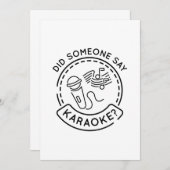 Hat jemand Karaoke gesagt? Dankeskarte (Vorne/Hinten)