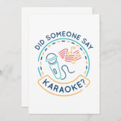 Hat jemand Karaoke gesagt? Dankeskarte (Vorne/Hinten)