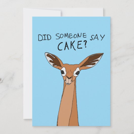 Hat jemand Kuchen gesagt? Einladung (Vorderseite)