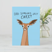 Hat jemand Kuchen gesagt? Einladung (Stehend Vorderseite)