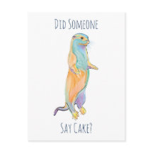 Hat jemand Kuchen gesagt? Otter Postkarte