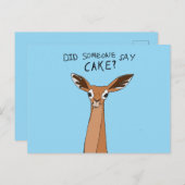 Hat jemand Kuchen gesagt? Postkarte (Vorne/Hinten)