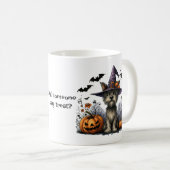 Hat jemand Leckerei gesagt? Niedlicher Hund in Hex Kaffeetasse (VorderseiteRechts)