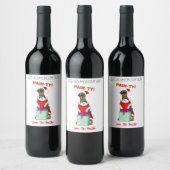 Hat jemand Paw-ty gesagt? Niedlich Doberman Weinetikett (Flaschen)