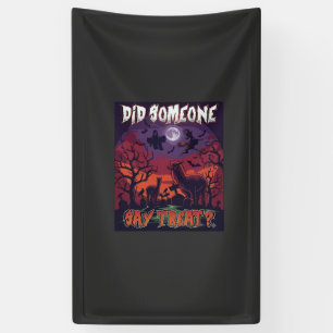 Hat jemand Süßigkeiten gesagt Halloween Alpaka Hex Banner