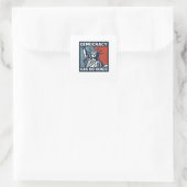 Hat keine Könige Quadratischer Aufkleber (Tasche)