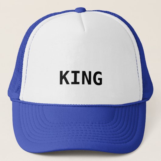 Hat King Cap Custom Text Trucker Hats oder Caps Truckerkappe (Vorderseite)