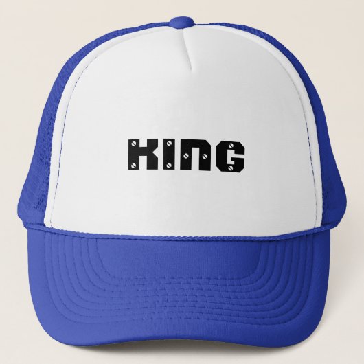 Hat King Cap Custom Text Trucker Hats oder Caps Truckerkappe (Vorderseite)