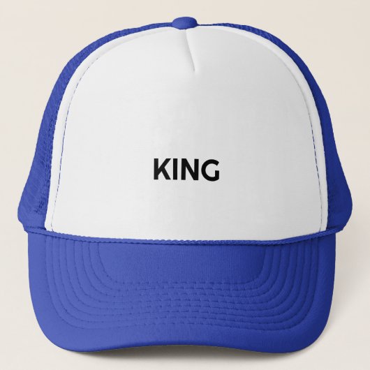 Hat King Cap Custom Text Trucker Hats oder Caps Truckerkappe (Vorderseite)