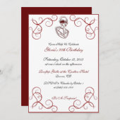 Hat Lady Custom Birthday Party Einladungen (Vorne/Hinten)