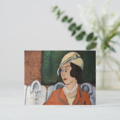Hat Lady Postkarte (Stehend Vorderseite)
