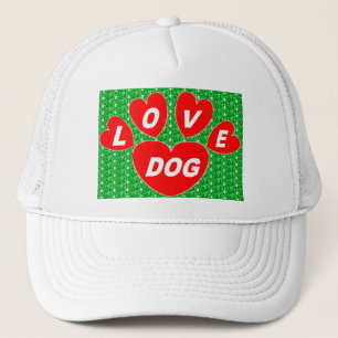 Hat Liebe Hund hört Red auf Green Truckerkappe