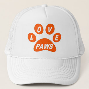 Hat-Liebe Paws Orange Truckerkappe